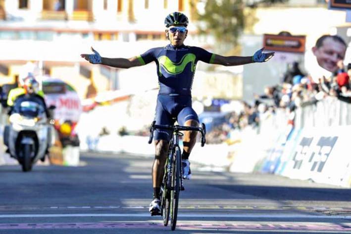 Nairo Quintana logró esta semana la Tirreno.