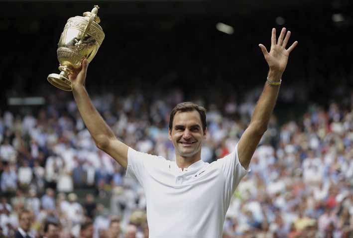 Federer confirmó que es el rey de las canchas de hierba.