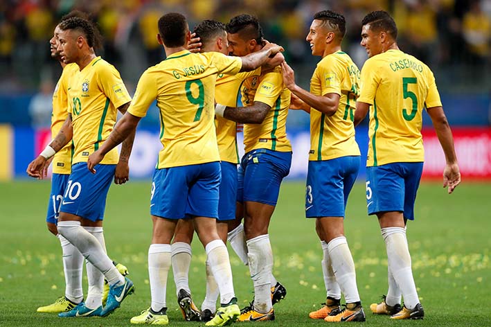 Los colombianos serán los próximos rivales de Brasil, el martes en Barranquilla.