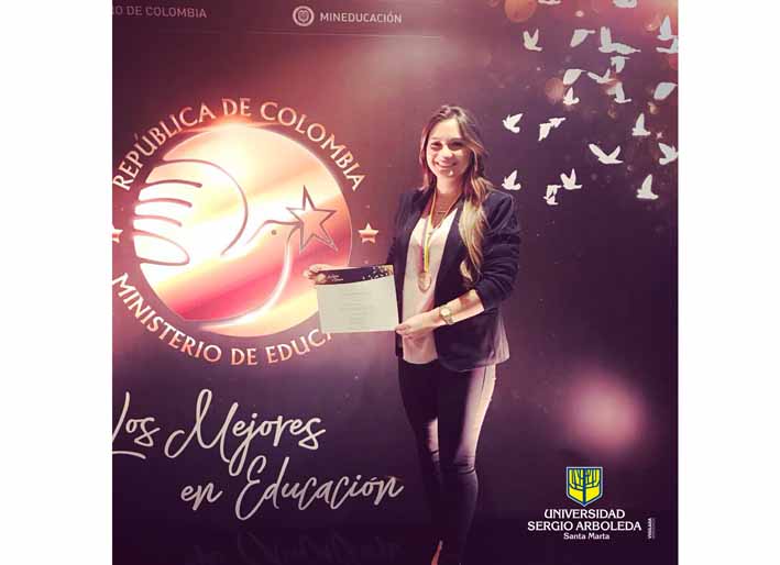 Daniela de Jesús Núñez Cuao, del programa de Derecho de la Universidad Sergio Arboleda, recibió el reconocimiento como Mejor Saber Pro del país.