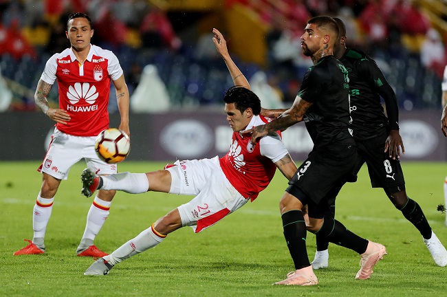 Los "azucareros" llegarán con un impulso anímico tras golear 4-0 a Jaguares en la Liga, mientras que Santa Fe viene de vencer 0-2 a Leones. Foto/EFE
