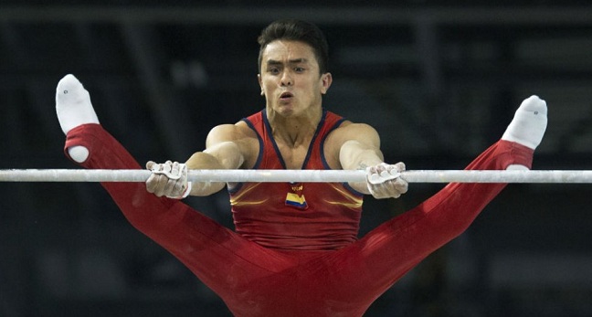 Jossimar Calvo, gimnasta colombiano que se pierde los juegos Panamericanos por lesión.