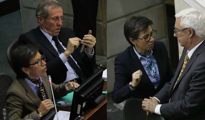 Los senadores Antonio Navarro del Partido Verde y Jorge Robledo del Polo, se manifestaron a favor de la propuesta de la senadora, Claudia López.