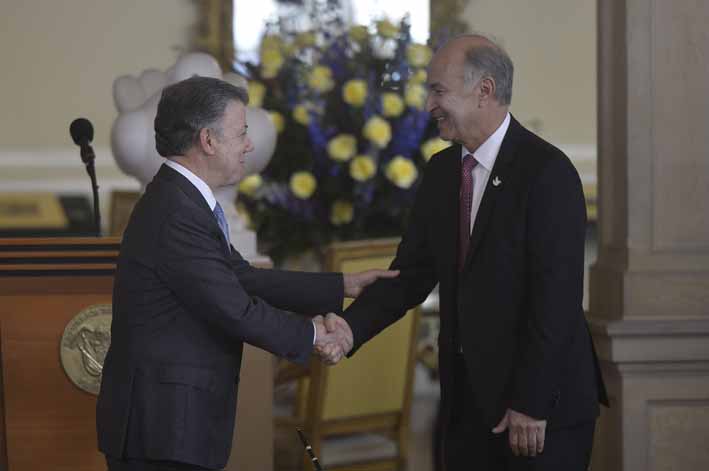 El Presidente Juan Manuel Santos hizo el anuncio durante la posesión del nuevo Ministro de Justicia, Enrique Gil Botero.