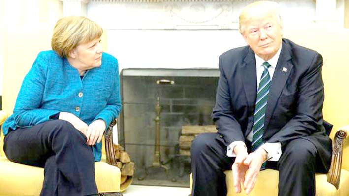 Merkel y Trump en una reunión hace poco