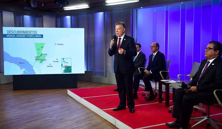 Santos anuncia descubrimiento de gas en Colombia