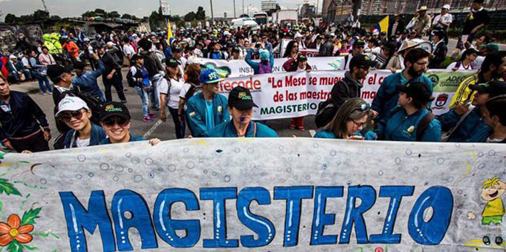 Al menos 2.000 policías fueron movilizados en Bogotá para evitar que las manifestaciones degeneren en desórdenes y evitar el bloqueo de calles y avenidas.