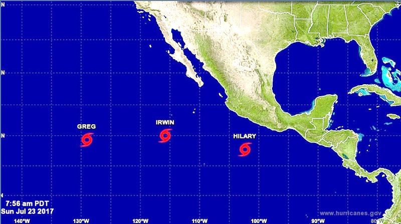 Hilary amenaza con traer lluvias al sur de México.