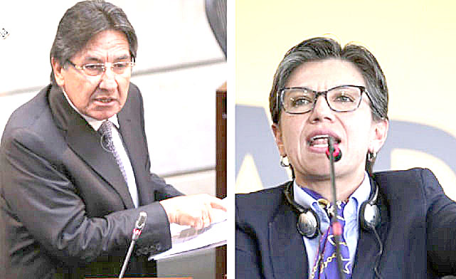  El fiscal general de la Nación, Néstor Humberto Martínez, y la senadora Claudia López.