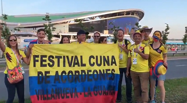 La familia Ovalle Daza, apoyando la cultura del municipio de Villanueva, en donde en el mes de septiembre se celebra el Festival Cuna de Acordeones. 