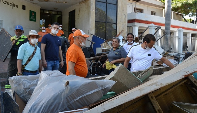 Fueron varias de basuras las que resultaron luego de la jornada de aseo que lideró a la Asamblea de La Guajira.