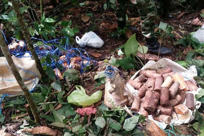 El material de guerra fue encontrado en zona rural del municipio de Orito, Putumayo.