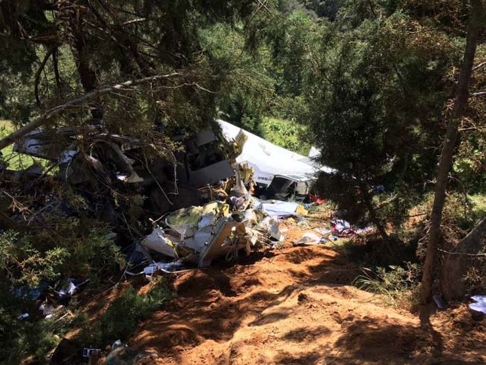 La avioneta accidentada fue hallada por la FAC. Foto: Fuerza Aérea Colombiana