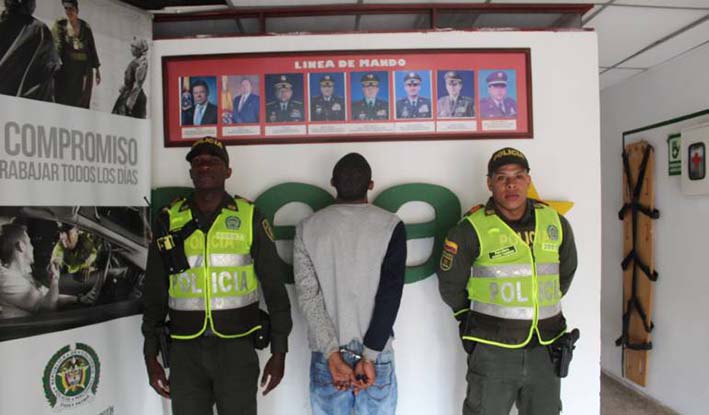El detenido: Foto cortesía de la Policía Nacional.