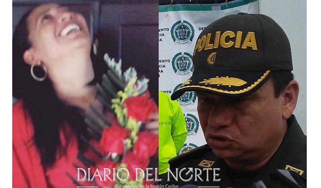 Juan Almazo, desaparecida y de quien se dice podría ser la mujer hallada muerta y el comandante de la Policía de La Guajira, Coronel José Wilmer García Mendivelso.