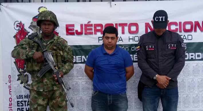 Los capturados Juan Carlos Pava Robles, 39 años y Federico Salas Fontalvo, 34 años de edad.