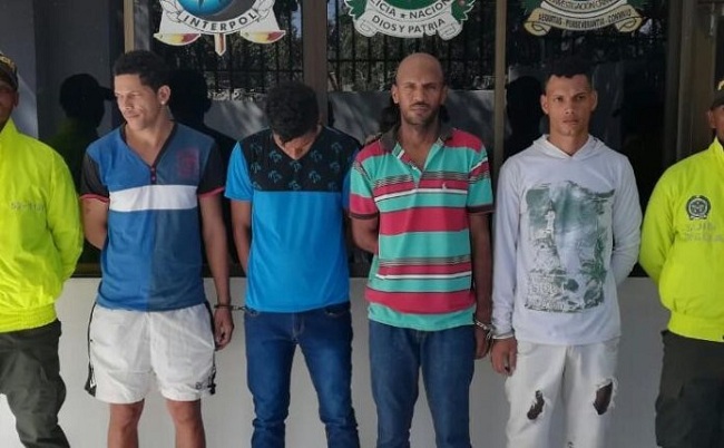 Estos son los detenidos señalados de distribuir droga en varios sectores de  Riohacha.
