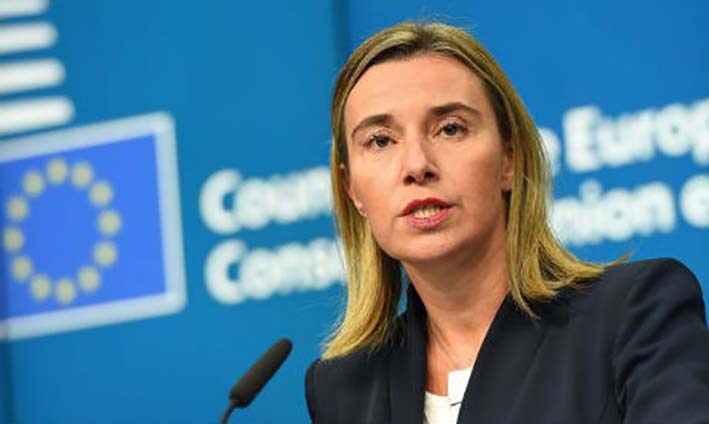 Federica Mogherini, Alta Representante de la Unión Europea.