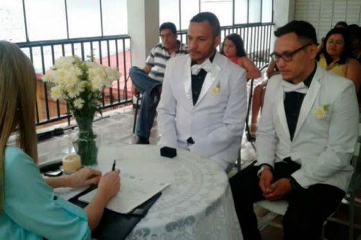 El primer matrimonio igualitario de Colombia.