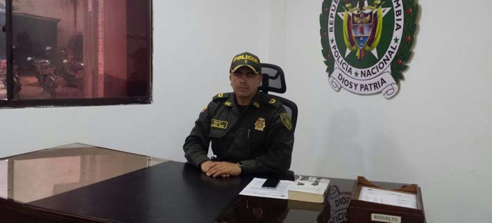 Mayor Daniel Ruiz, comandante de la Policía de Maicao.