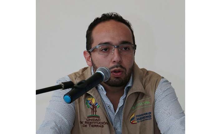 Jorge Chávez Perdomo, director de la Unidad de Restitución de Tierras regional Cesar – La Guajira.