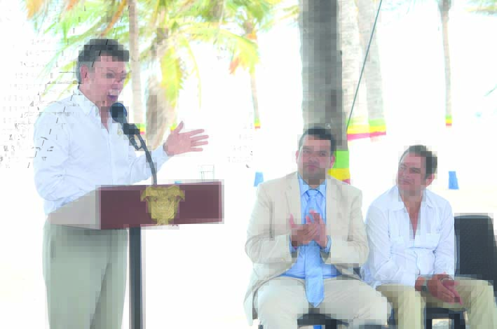 Juan Manuel Santos Calderón, en La Guajira, este 26 de abril.