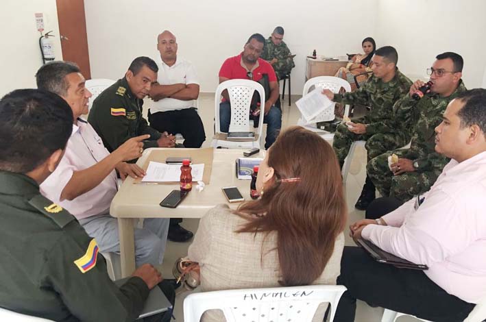 Consejo de seguridad que se realizó en la mañana de ayer en el municipio de Uribia.