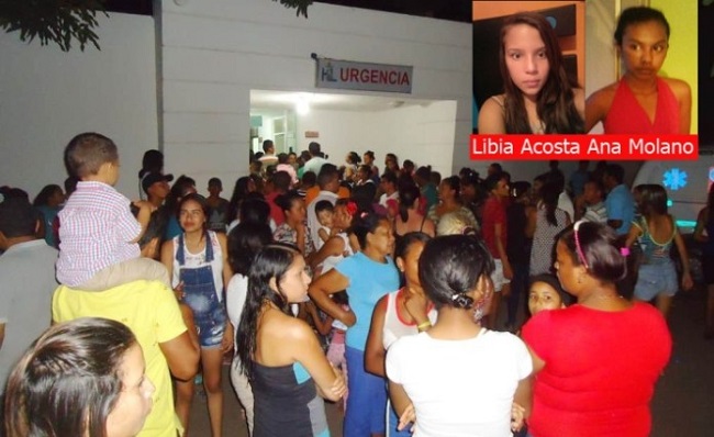 Los pobladores se trasladaron hasta el hospital San Lucas para brindarle su solidaridad a los familiares de las víctimas.