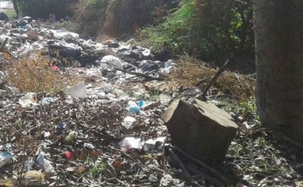 La basura suele encontrarse de este modo en distintos lugares de Barrancas.