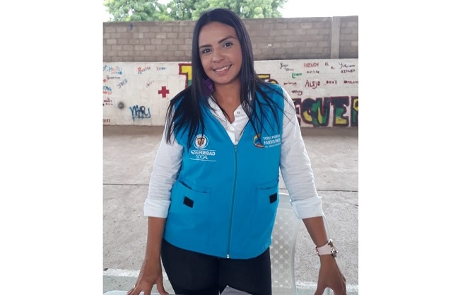 Sildana Mendoza, supervisora del apoyo social del DPS en la Regional Cesar.