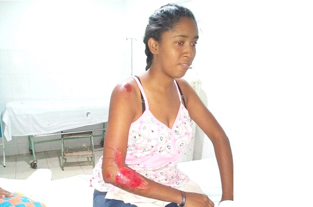 Ana María Rojas Molina, cuando se encontraba en la sala de urgencia del hospital San Agustín de Fonseca.
