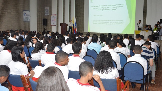Aspecto del IX Foro de Filosofía “Joven contemporáneo reflexionando ante sus problemáticas”,  este foro contó con la participación de la Secretaría de Desarrollo Social que lidera Laura Pinto Cotes.