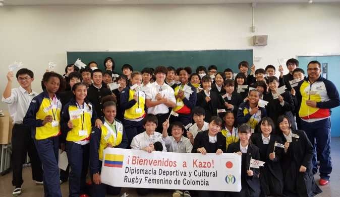 Las estudiantes guajiras, quienes integran la selección de Rugby, participaron en el         intercambio deportivo en Japón.