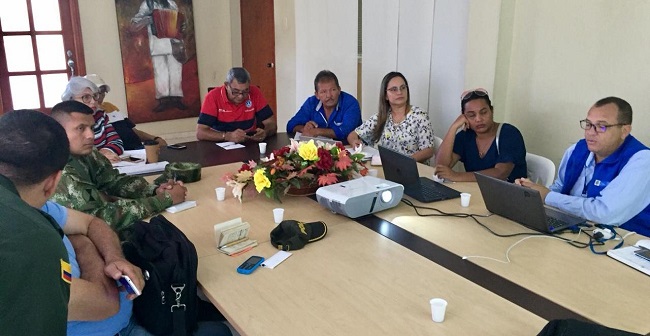 La mesa de trabajo busca planes de retorno y reubicación de las victimas desplazadas de la vereda Marocazo, ubicada en el corregimiento de Caracolí y Los Haticos.