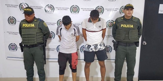 Estos son los capturados en el municipio de Fonseca, por el delito de receptación.