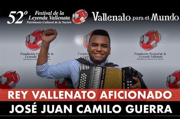José Camilo Guerra Mendoza, Rey aficionado, Foto: Cortesía Fundación Festival de la Leyenda Vallenato.