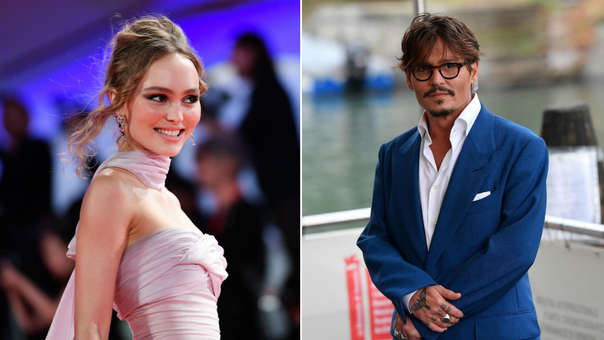 Johnny y Lily-Rose Depp, padre e hija, presentan películas en la Mostra de Venecia. 