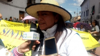 La presidenta del Sindicato de Trabajadores de la Salud Seccional Boyacá, Teresa Moyano dijo que son más de 230 los empleados afectados por la crisis de Esimed en Tunja. La presidenta del Sindicato de Trabajadores de la Salud Seccional Boyacá, Teresa Moyano dijo que son más de 230 los empleados afectados por la crisis de Esimed en Tunja.