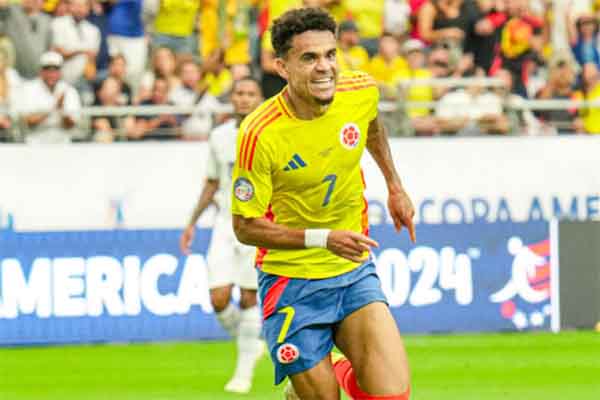 Luis Diaz en la celebración de un gol. Foto @Luisdiaz19_