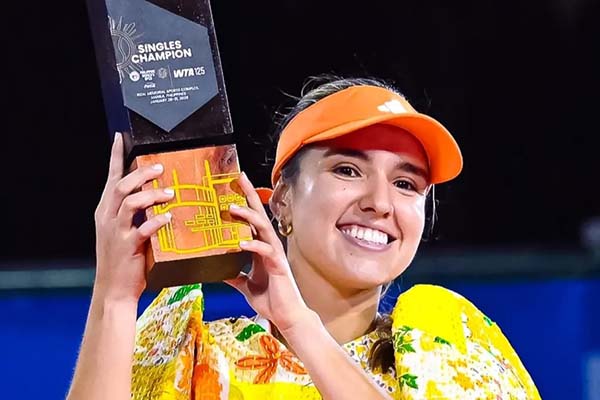 María Camila Osorio, tenista colombiana ganadora del torneo internacional de tenis femenino. Foto Comité Olímpico Colombiano