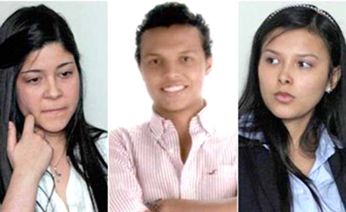 Jessy Quintero, Luis Andrés Colmenares y Laura Moreno