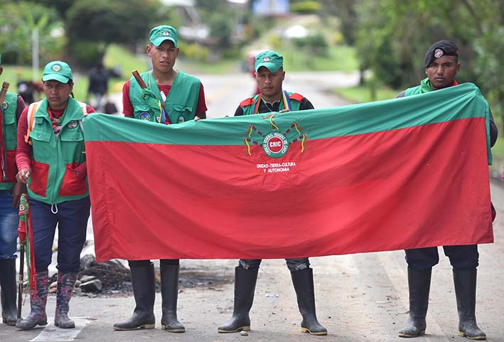 El Consejo Regional Indígena del Cauca, Cric, es el máximo integrador de los cabildos y resguardos de esa zona. Foto: EFE