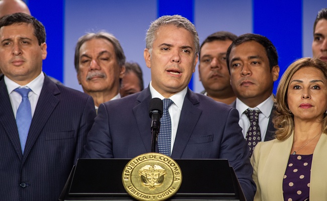 Duque les explicó que el objetivo es tener una "conversación nacional" con "espacios que sean incluyentes y no excluyentes".