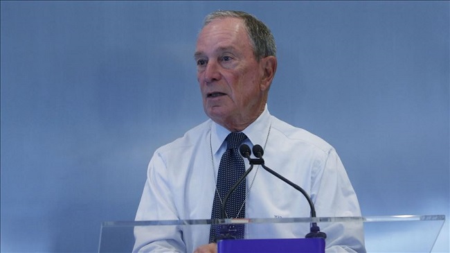 Demócrata Michael Bloomberg, precandidato presidencial a la presidencia de Estados Unidos.
