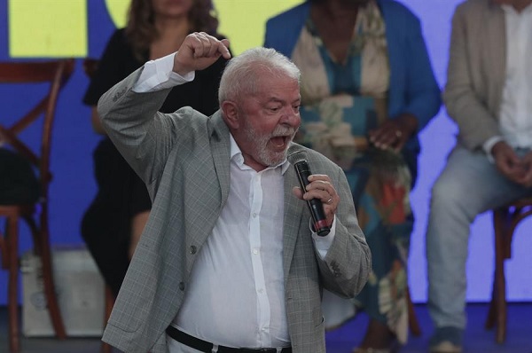 El expresidente y actual candidato a la presidencia de Brasil por el Partido de los Trabajadores Luiz Inácio Lula da Silva.