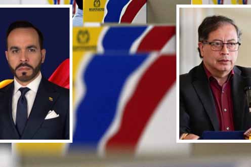 Proceso de elecciones presidenciales en Colombia; en el recuadro, Abelardo de la Espriella, Abogado; Gustavo Petro Presidente de Colombia.
