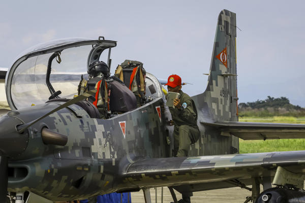 La Aviación Militar Bolivariana (AMB) de Venezuela celebra este fin de semana la Expo Aeronáutica Industrial 2025, con motivo del 105 aniversario de fundación de esta institución. EFE/ Leman Pasquale
