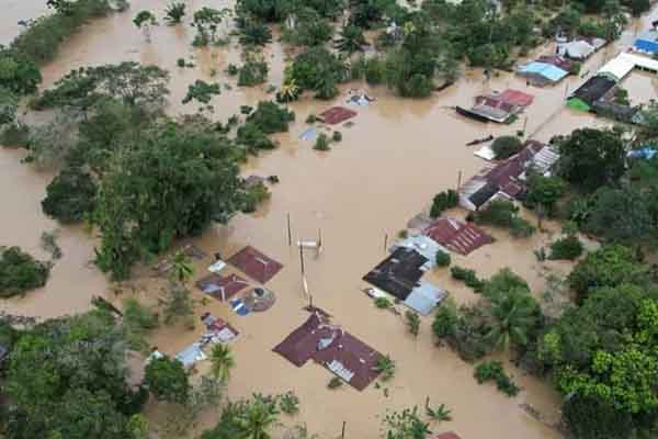 Inundaciones en el municipio de Canalete, en Córdoba. Foto redes sociales