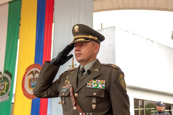 Edwin Urrego, general de la Policía Nacional. Foto @dijinpolicia en Instagram 