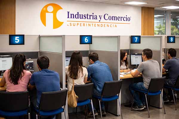 Oficinas de la Superintendencia de Industria y Comercio en Colombia. Imagen generada con IA